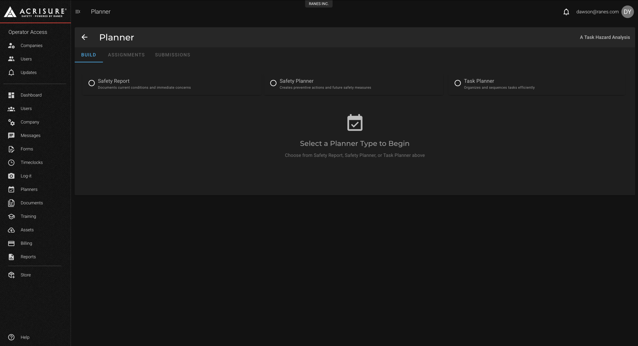 Planner Selection Overview